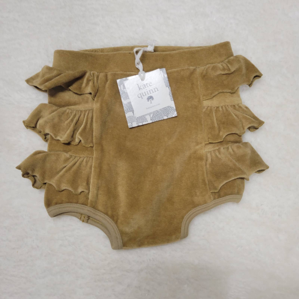 Kate Quinn Velour Velvet Ruffle Bloomer 18-24M